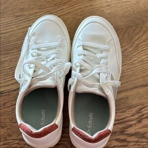 Dr. Scholl's White and Pink Athletic Shoes